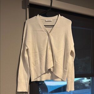 Women's Everlane White Cardigan Sweater
